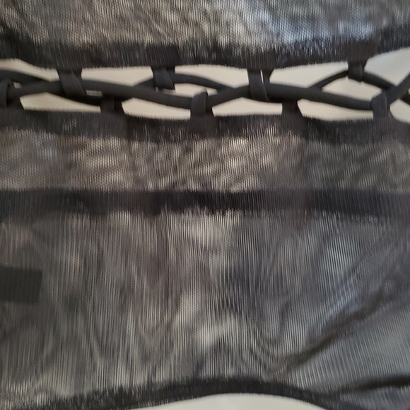 NWOT  City Studio midriff back lace up top. - Picture 7 of 10